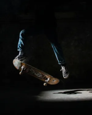 Skateboarder In Action