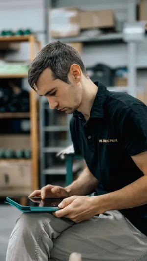 Tech Worker With Tablet