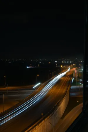 Night Traffic Trails