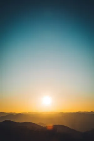 Sunset Over Mountains