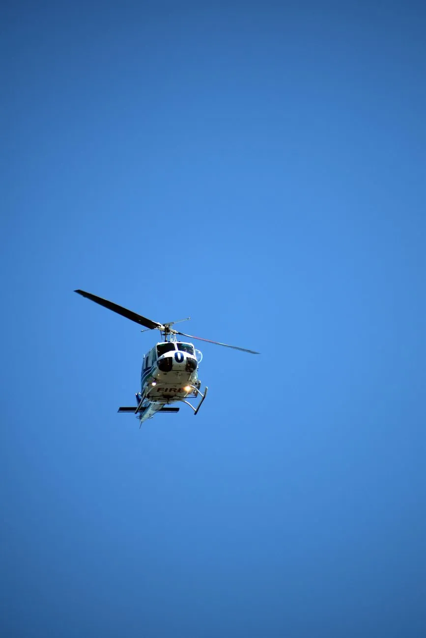 Helicopter In Flight