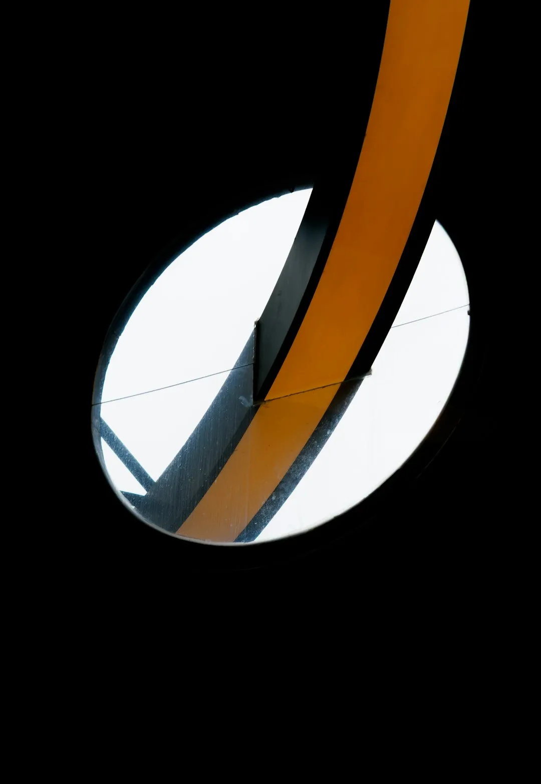 Circular Window With Orange Frame