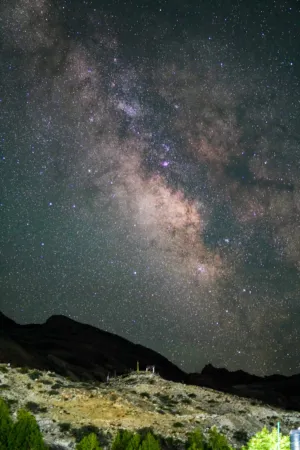 Milky Way Over Mountains