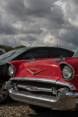 Classic Car In A Cloudy Day