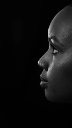 Black And White Profile Portrait
