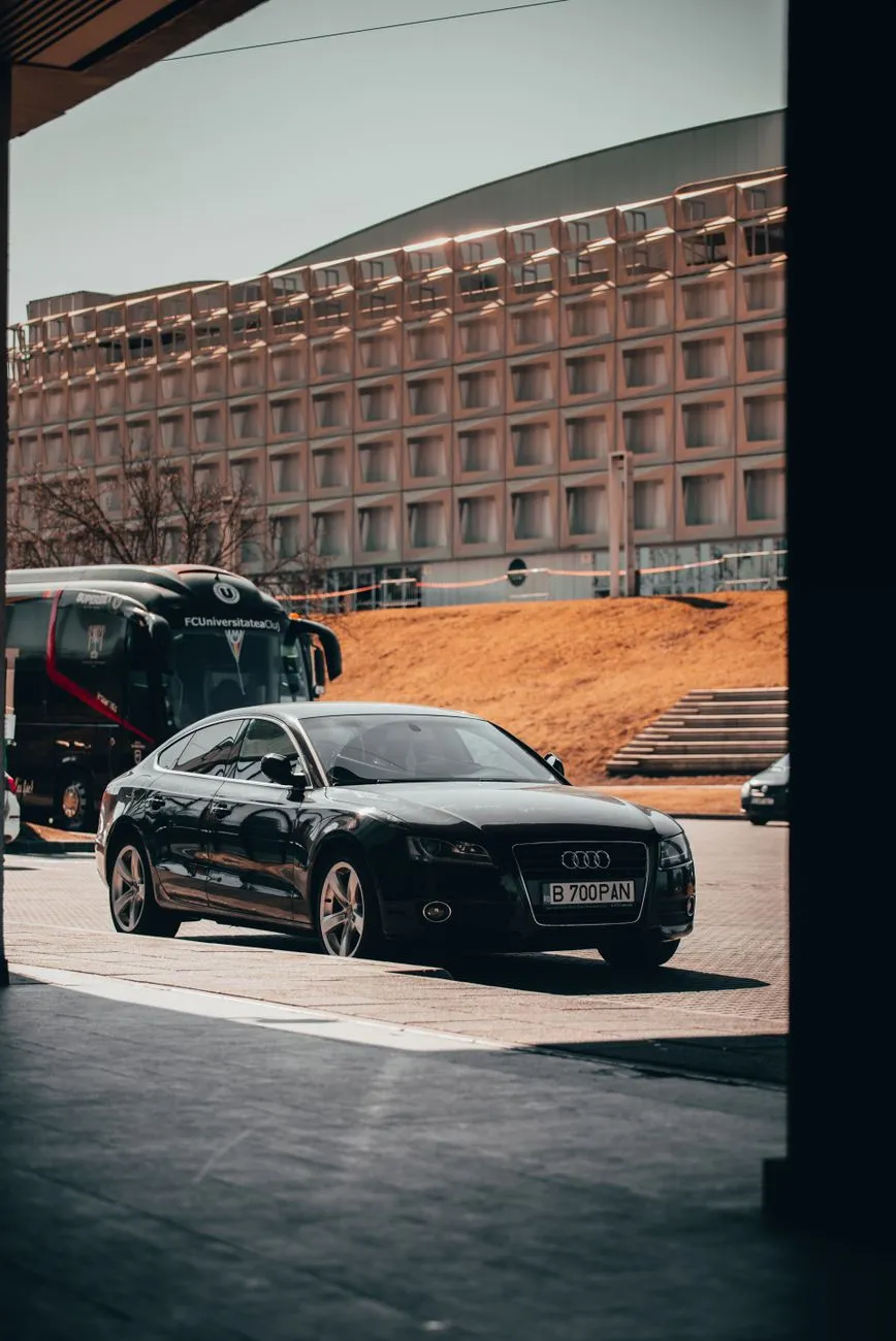 Black Audi Car In Urban Setting