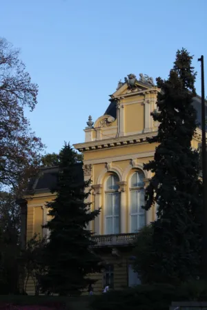 Yellow Building With Arched Windows
