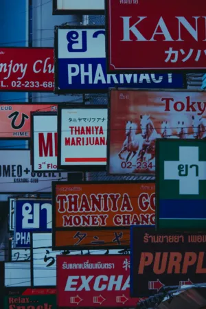 Colorful City Signs