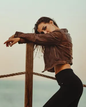 Leather Jacket Model