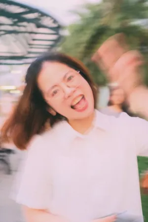 Happy Woman In White Shirt