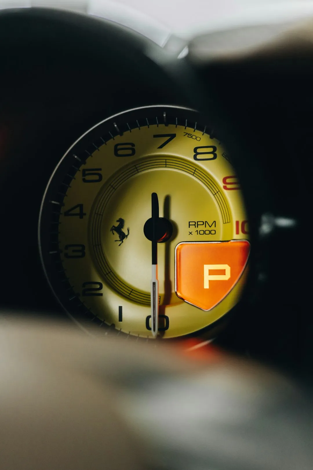 Ferrari Tachometer Close-Up