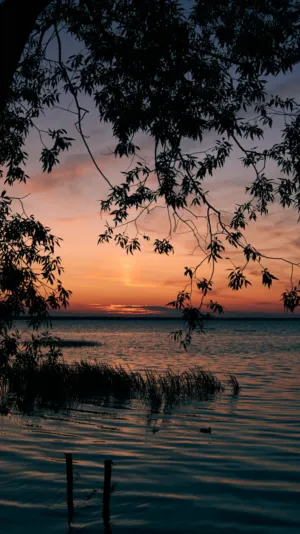 Sunset Over The Lake