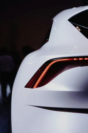 White Car Tail Light