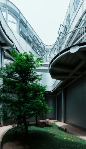 Modern Architecture With Greenery