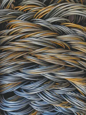 Coiled Metal Rods