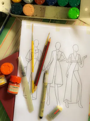 Fashion Sketches And Art Supplies