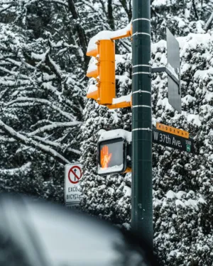 Snowy Traffic Light