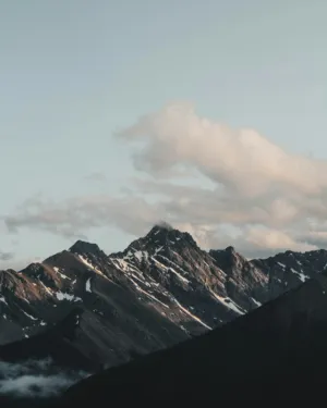 Mountain Peaks At Sunset