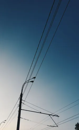 Electric Wires And Streetlights