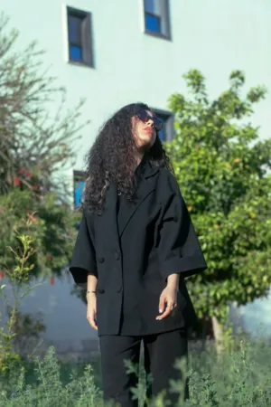 Black Outfit In Nature