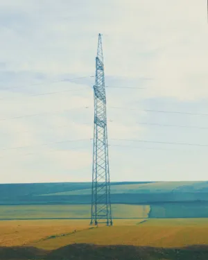 Electric Tower In The Field