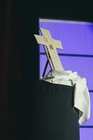 Cross On A Podium