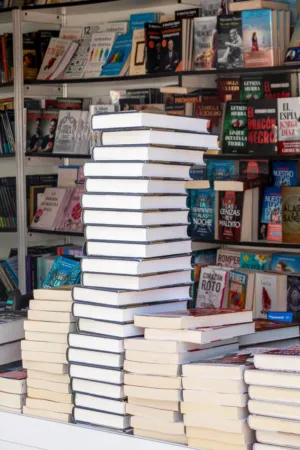 Book Stacks In A Bookstore