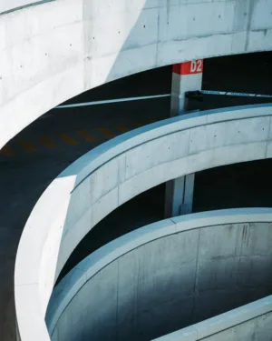 Concrete Spiral Parking Garage