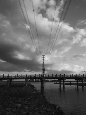 Power Lines Over Water