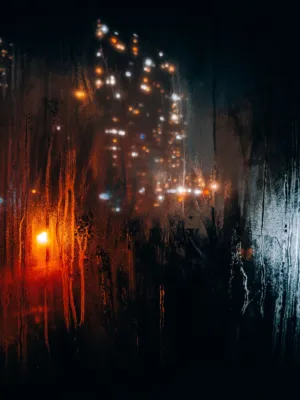 Rainy Night Cityscape