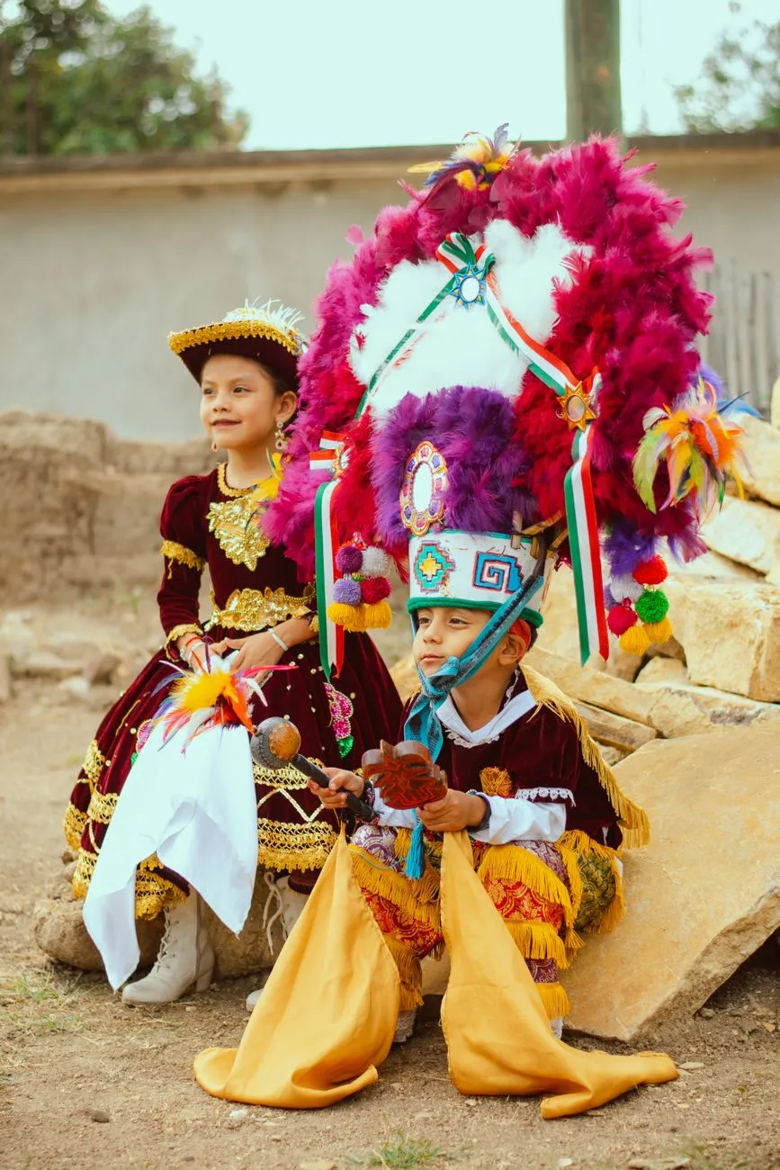 Children In Traditional Mexican Costumes