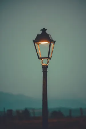 Vintage Street Lamp At Dusk