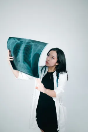 Medical Professional Examining X-Ray