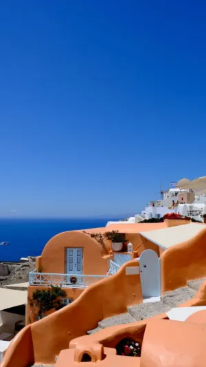 Santorini Cliffside Houses