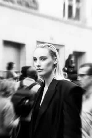 Black And White Fashion Portrait