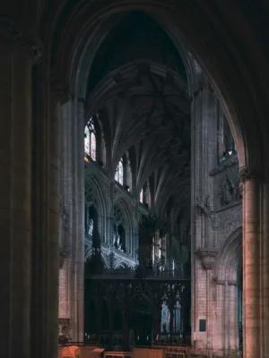 Dark Gothic Cathedral Interior