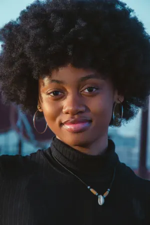 Portrait Of A Woman With Afro Hair