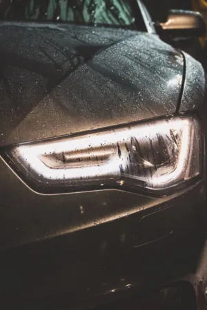 Rainy Night Car Headlight