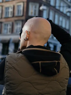 Bald Man In Urban Setting
