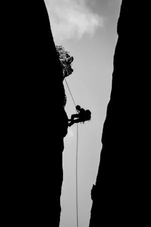Silhouette Of A Climber