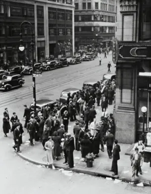 1930S City Street Scene