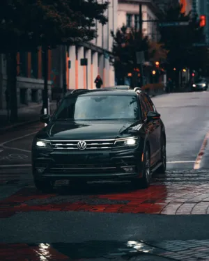 Black Volkswagen Suv On City Street