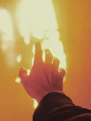 Hand Reaching For Light