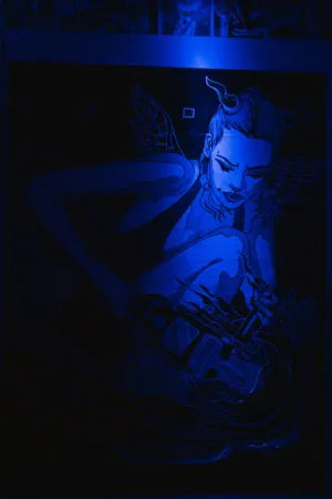 Blue Angel With Horns