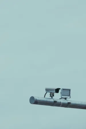 Security Camera On A Pole