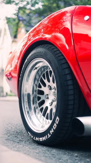 Red Car Wheel