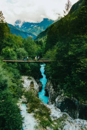 Mountain Valley With Bridge
