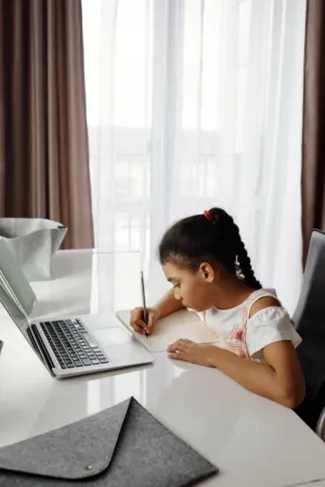 Child Studying At Home