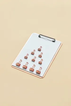 Clipboard With Paper Clips