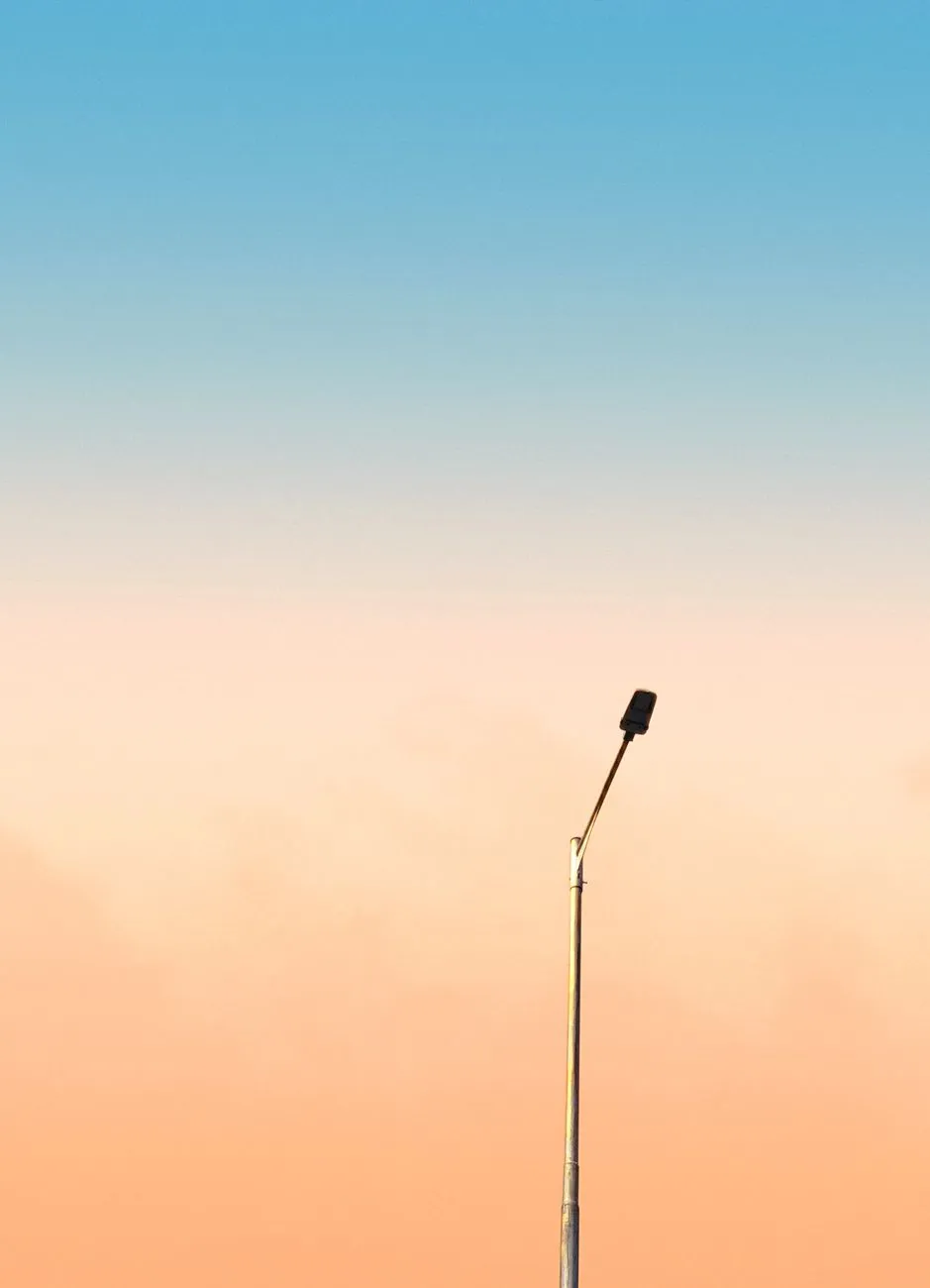 Street Lamp At Sunset
